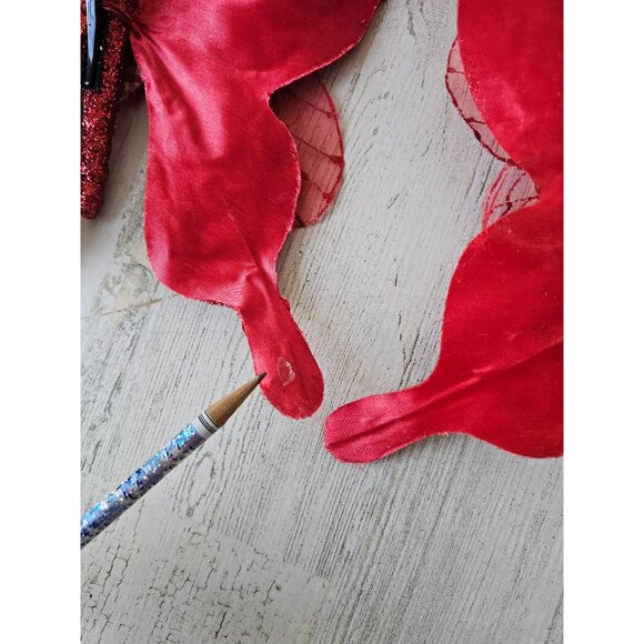 Katherine's collection gingham Valentine's butterfly clip ornament glitter heart - Picture 7 of 7